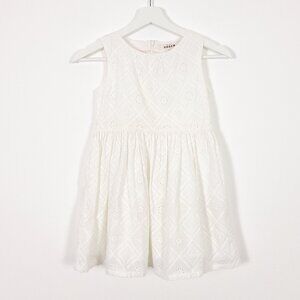 Mini Boden White Eyelet Broderie Dress